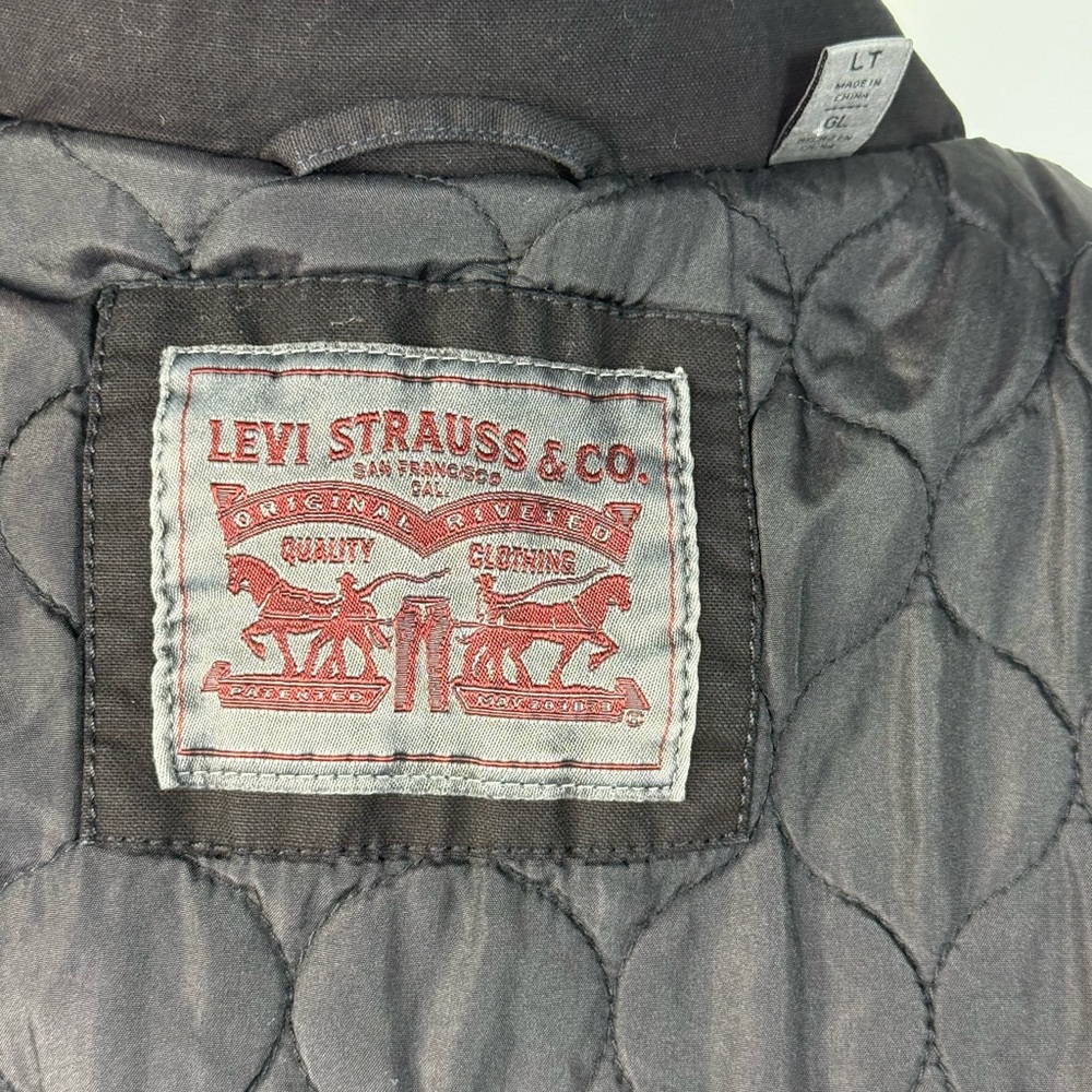 NWT Levi's Men's Two-Pocket Trucker Jacket Sherpa Lined Black Size LT - Picture 13 of 16